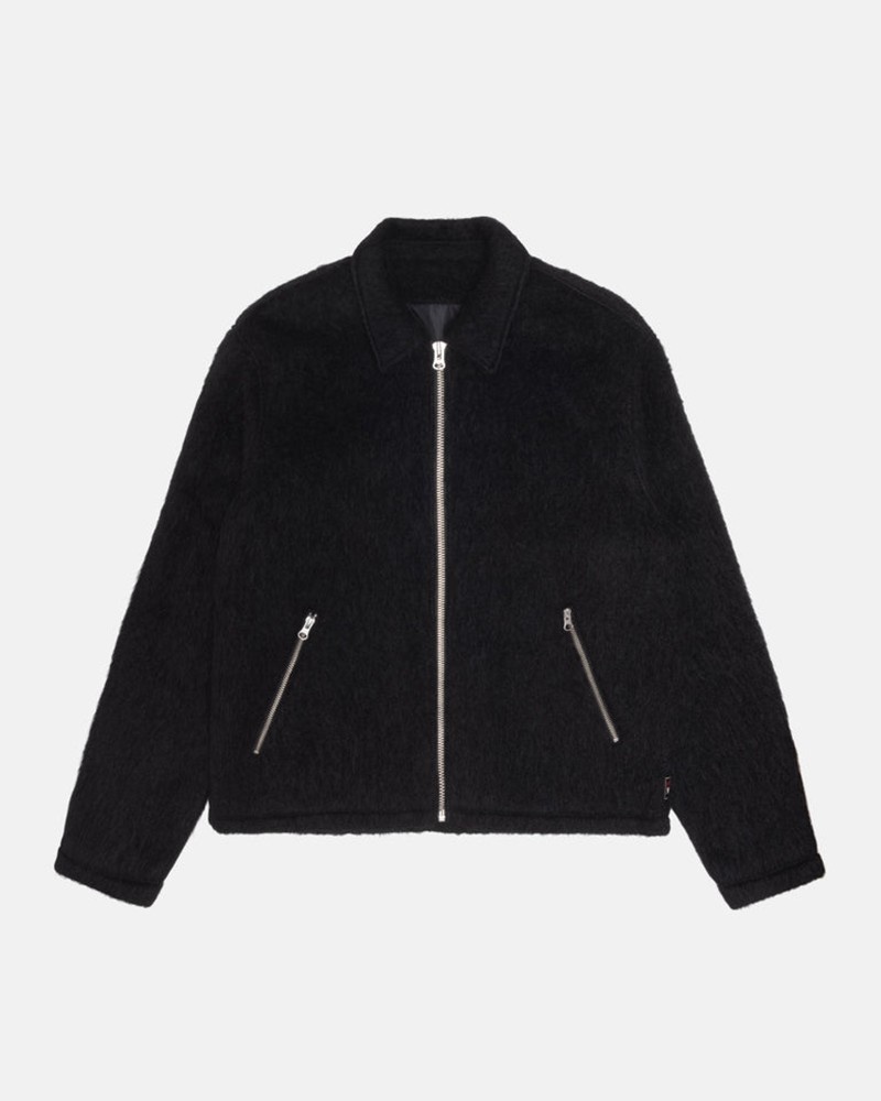 Agasalhos Stussy MOHAIR CLUB JACKET Pretas | 76209-KNMW