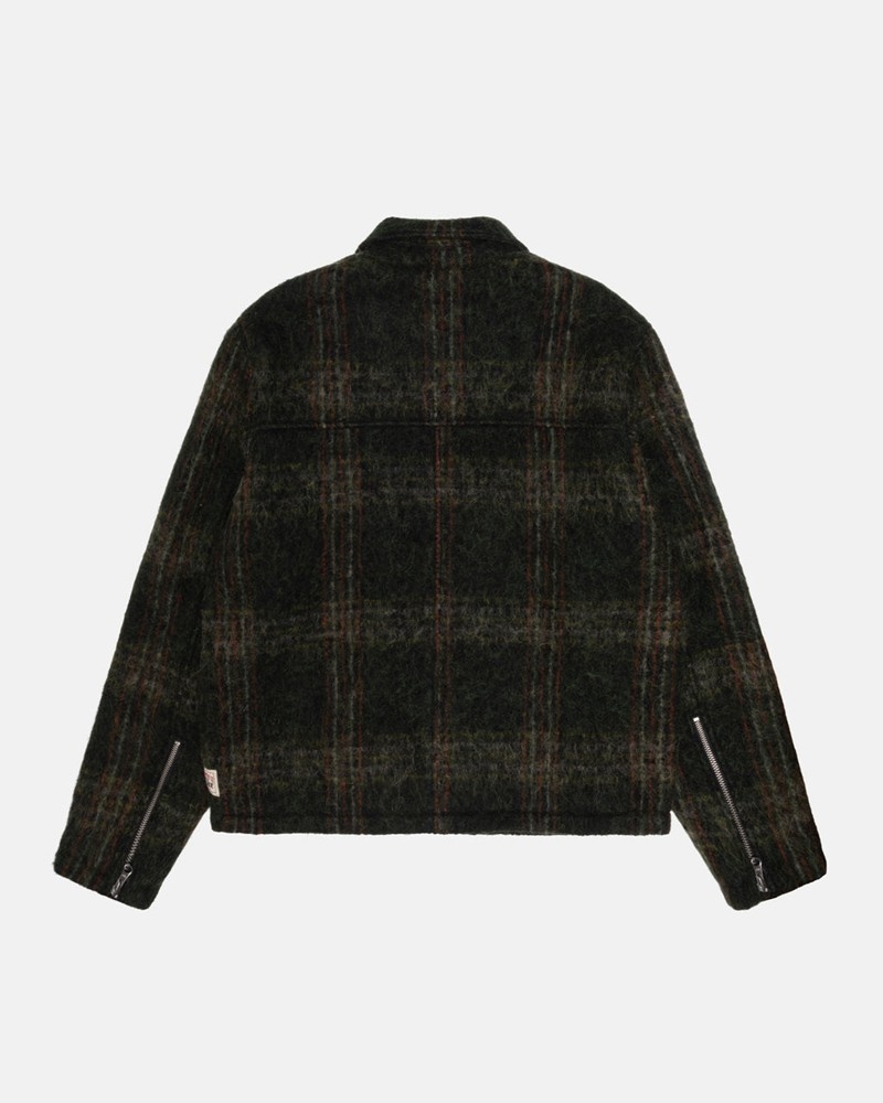 Agasalhos Stussy MOHAIR CLUB JACKET Verde Oliva | 51706-WOAX