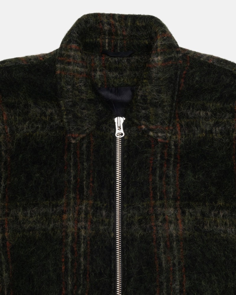 Agasalhos Stussy MOHAIR CLUB JACKET Verde Oliva | 51706-WOAX