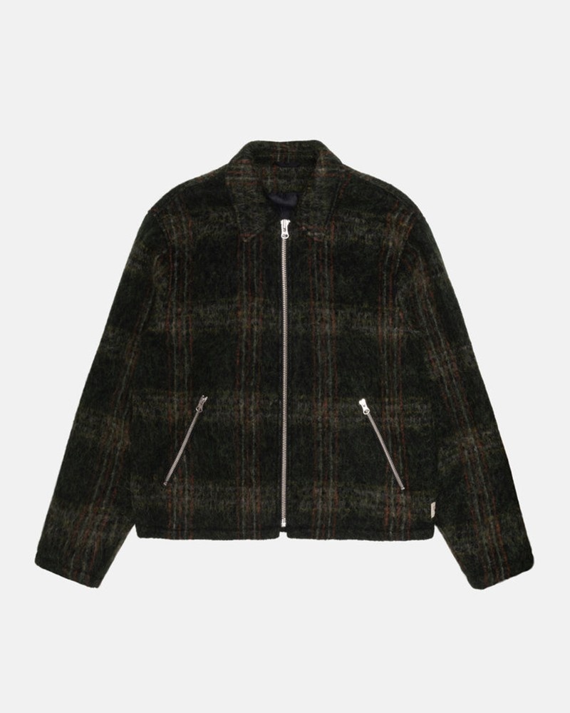 Agasalhos Stussy MOHAIR CLUB JACKET Verde Oliva | 51706-WOAX