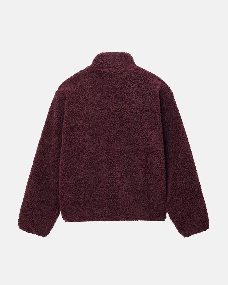 Agasalhos Stussy SHERPA REVERSIBLE JACKET Bordeaux | 02736-KUWA