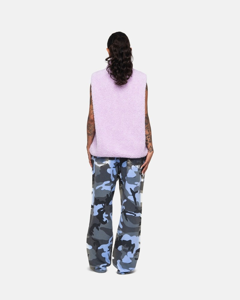 Agasalhos Stussy SHERPA REVERSIBLE VEST Lavanda | 50648-NIRF