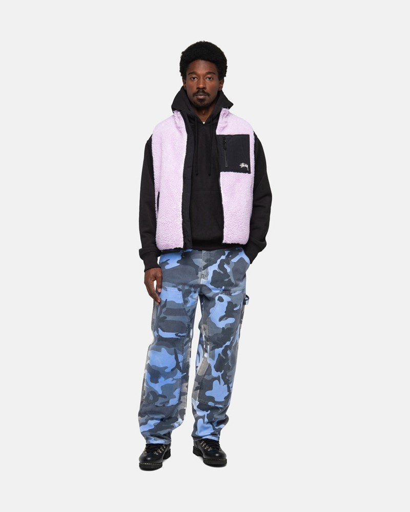 Agasalhos Stussy SHERPA REVERSIBLE VEST Lavanda | 50648-NIRF