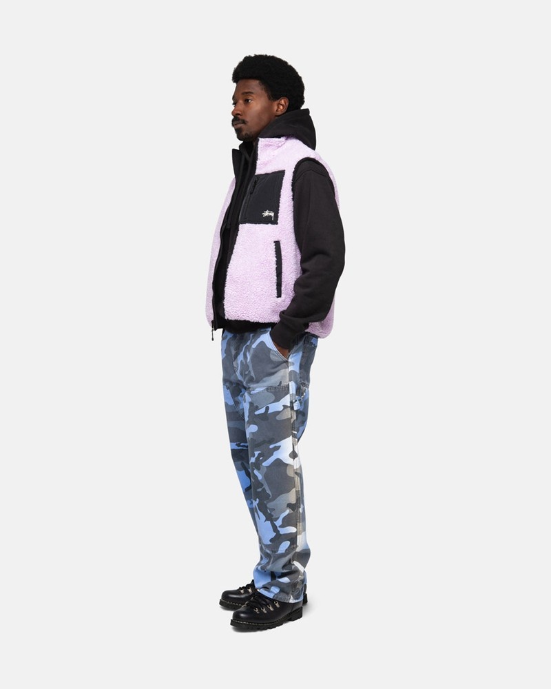 Agasalhos Stussy SHERPA REVERSIBLE VEST Lavanda | 50648-NIRF