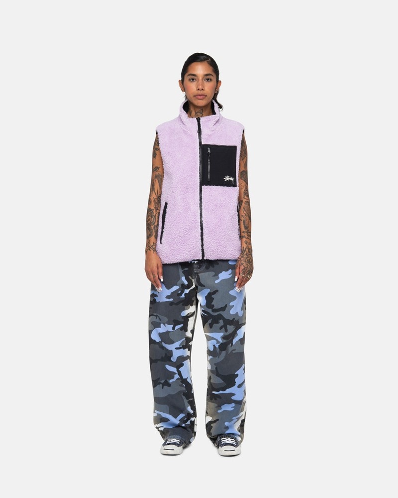 Agasalhos Stussy SHERPA REVERSIBLE VEST Lavanda | 50648-NIRF