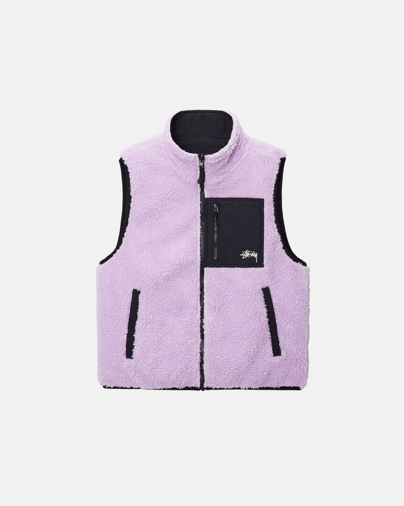 Agasalhos Stussy SHERPA REVERSIBLE VEST Lavanda | 50648-NIRF