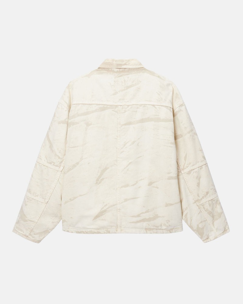 Agasalhos Stussy SHOP JACKET DISTRESSED CANVAS Caqui | 90238-NPRV