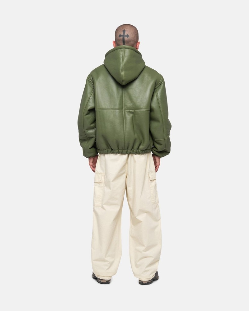 Agasalhos Stussy WORK JACKET SHEARLING Verdes | 76480-BJFD