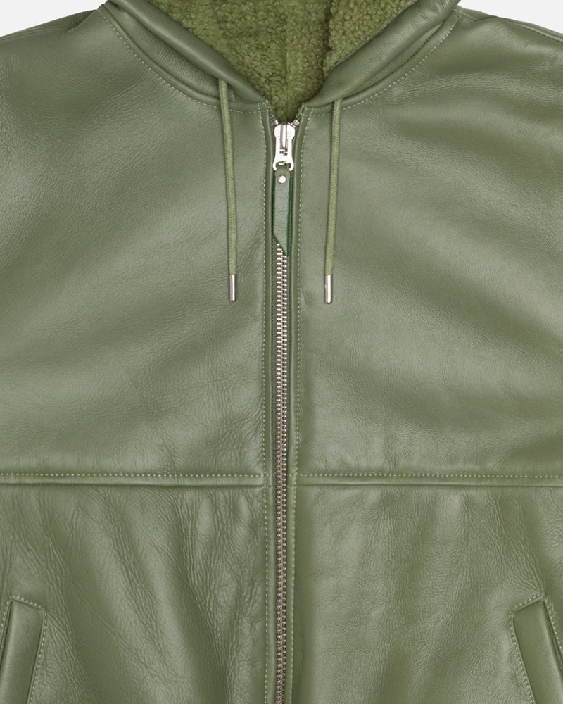 Agasalhos Stussy WORK JACKET SHEARLING Verdes | 76480-BJFD