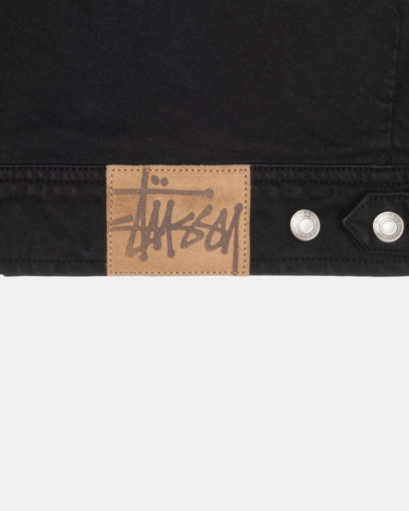 Agasalhos Stussy ZIP WORK JACKET OVERDYED Pretas | 89052-FBVC