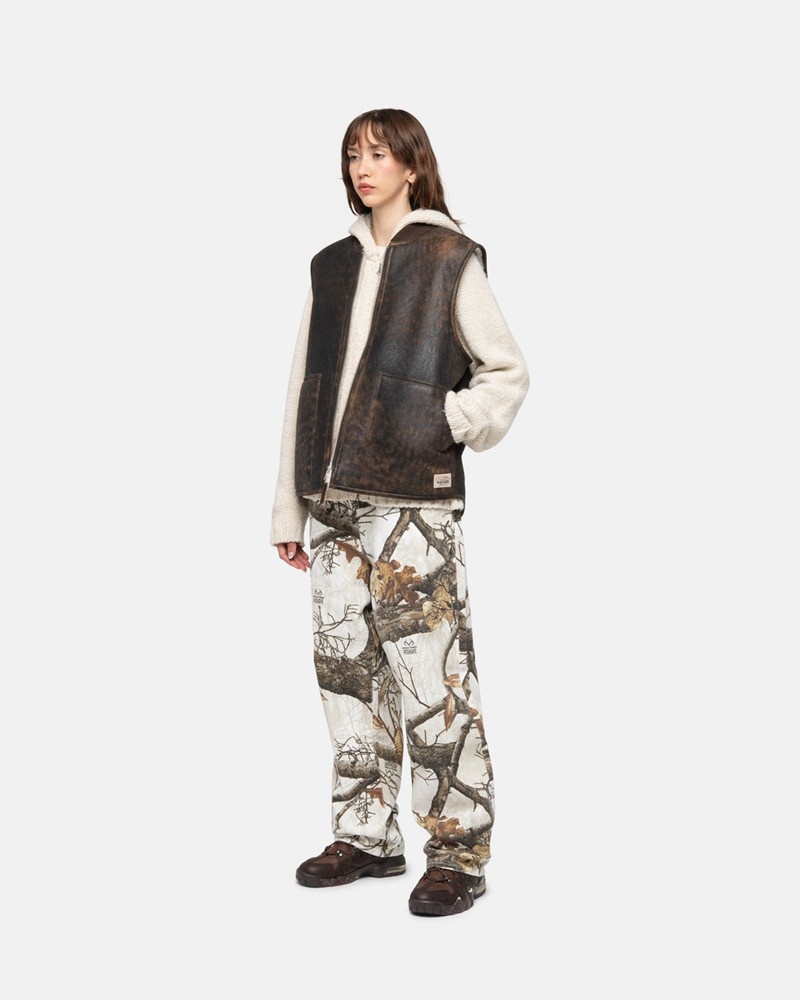 Calças Stussy BIG OL' JEAN REALTREE EDGE Branco | 86741-UCBK