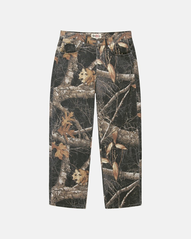 Calças Stussy BIG OL\' JEAN REALTREE EDGE Pretas | 73642-BWED