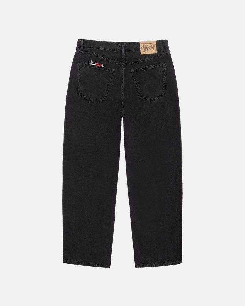 Calças Stussy BIG OL' JEAN WASHED CANVAS Pretas | 56712-YCSK