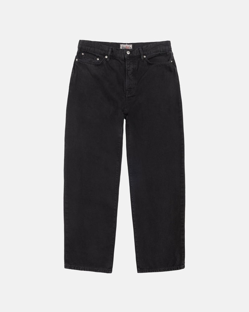 Calças Stussy BIG OL\' JEAN WASHED CANVAS Pretas | 56712-YCSK