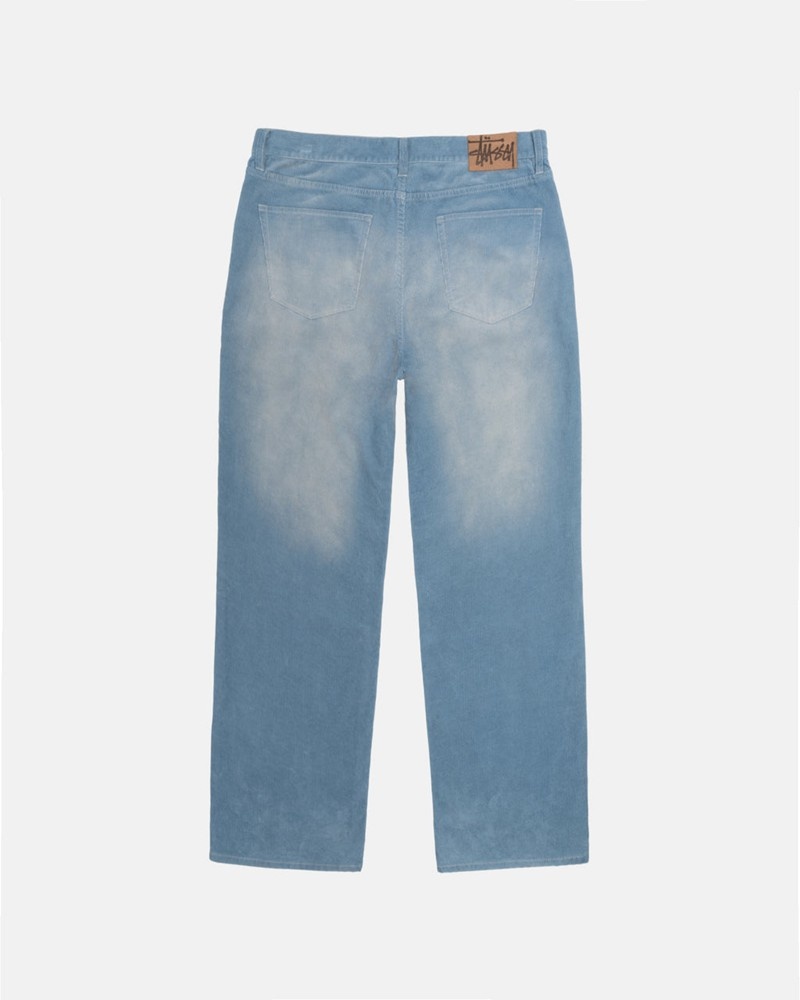 Calças Stussy CLASSIC JEAN FADED CORDUROY Azuis | 14753-LBXS