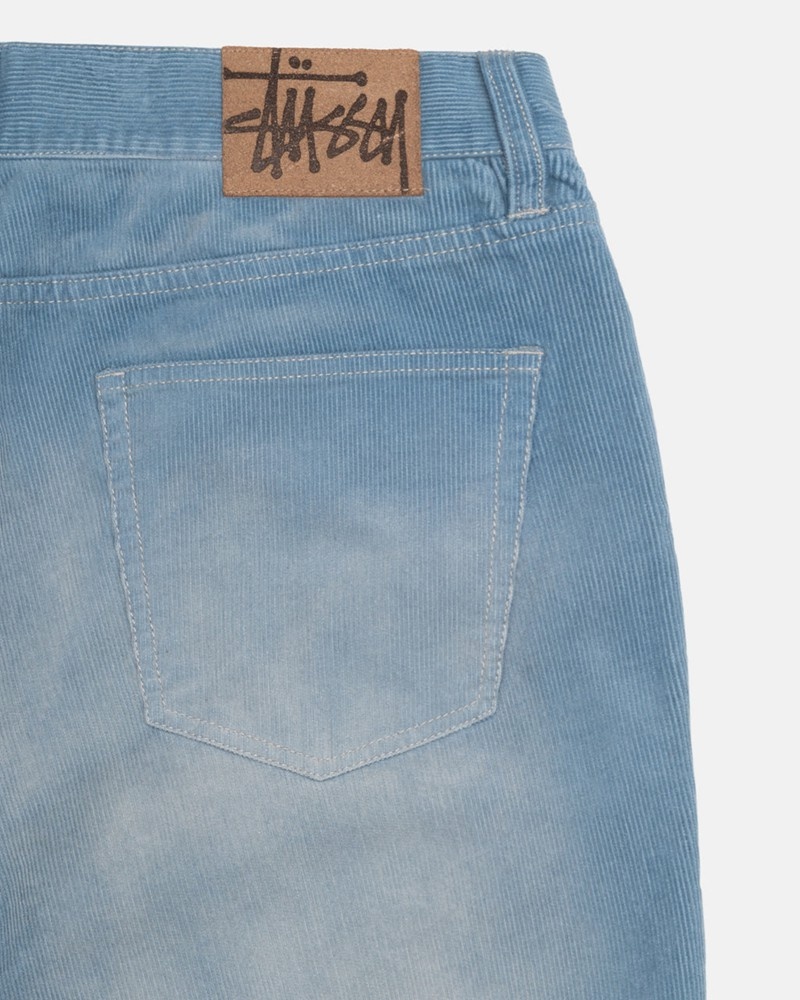 Calças Stussy CLASSIC JEAN FADED CORDUROY Azuis | 14753-LBXS