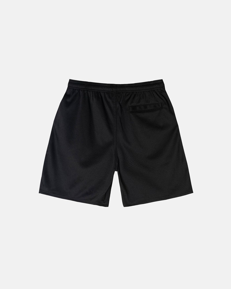 Calças Stussy MESH SHORT BIG BASIC Pretas | 82376-YFWI