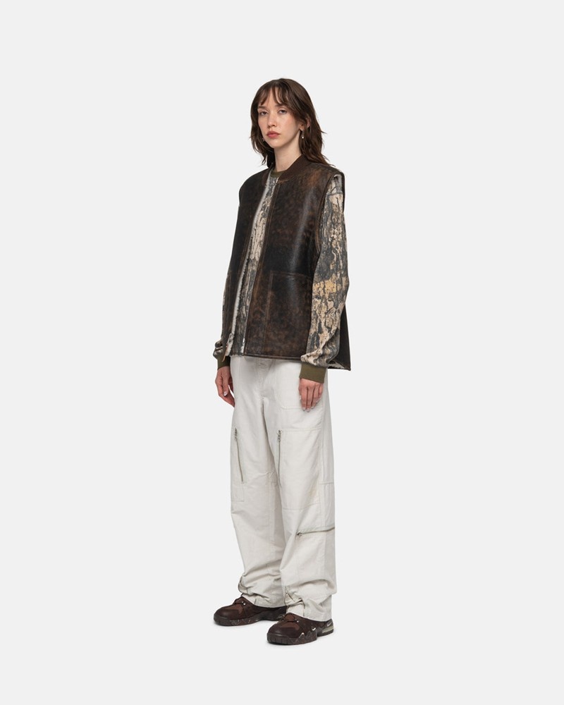 Calças Stussy NYCO FLIGHT PANT Creme | 29418-XPSE