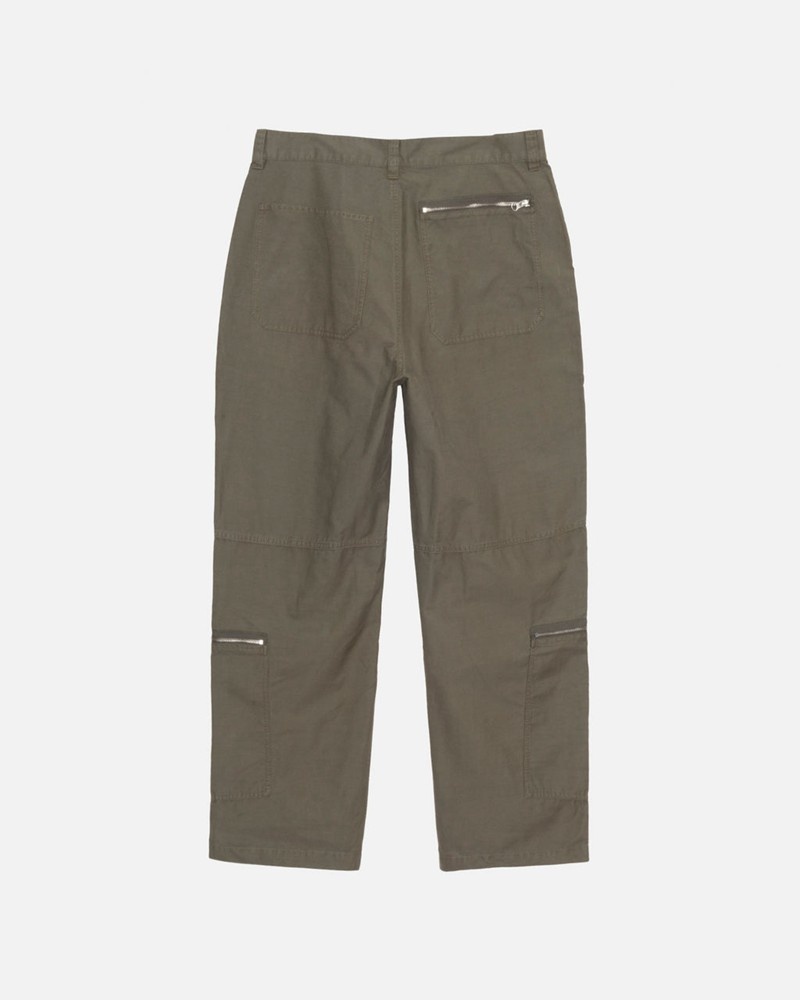 Calças Stussy NYCO FLIGHT PANT Verde Oliva | 10786-HOTK