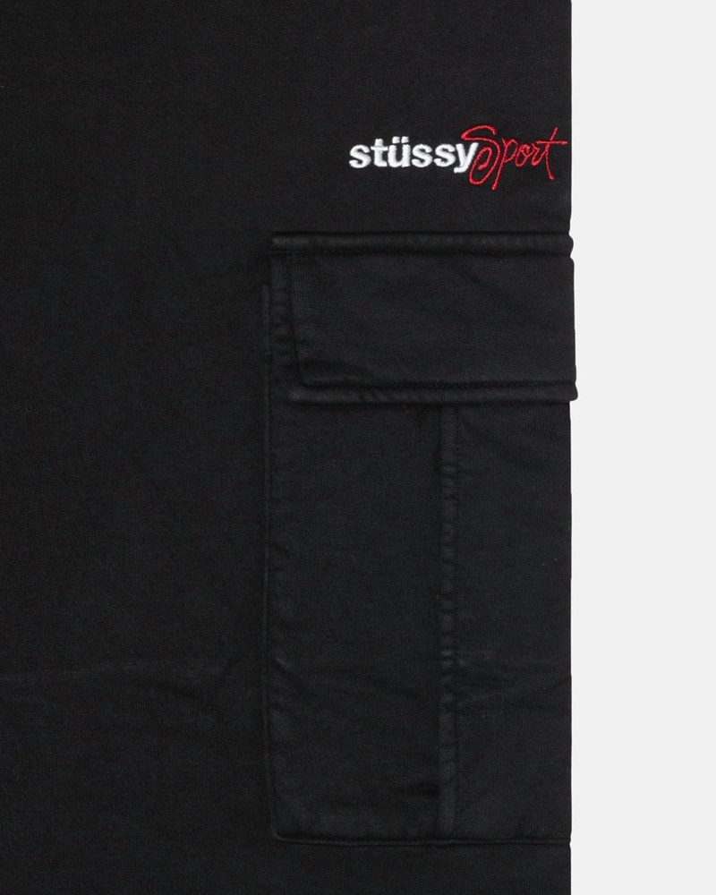 Calças Stussy SPORT CARGO FLEECE PANT Pretas | 62741-JFKI