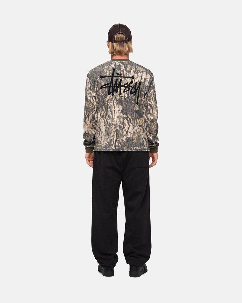 Calças Stussy STOCK LOGO SWEATPANT Pretas | 01587-ZIMO