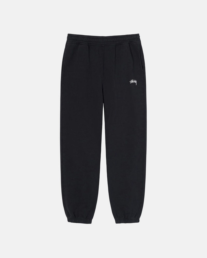 Calças Stussy STOCK LOGO SWEATPANT Pretas | 01587-ZIMO