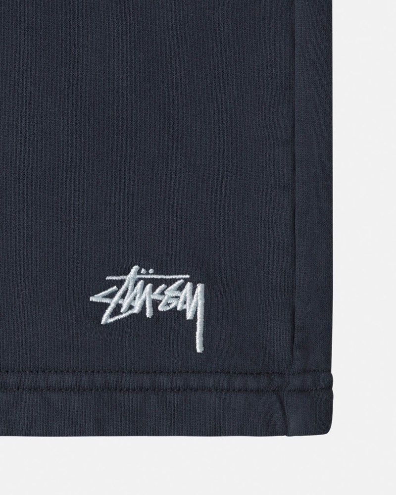 Calças Stussy STOCK LOGO SWEATSHORT Azul Marinho | 07159-OVLE