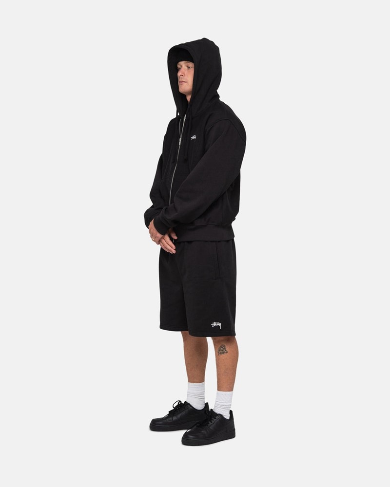 Calças Stussy STOCK LOGO SWEATSHORT Pretas | 57328-HPVR