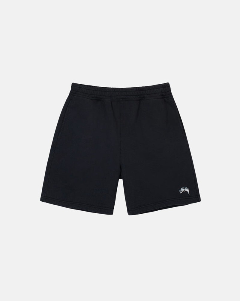 Calças Stussy STOCK LOGO SWEATSHORT Pretas | 57328-HPVR