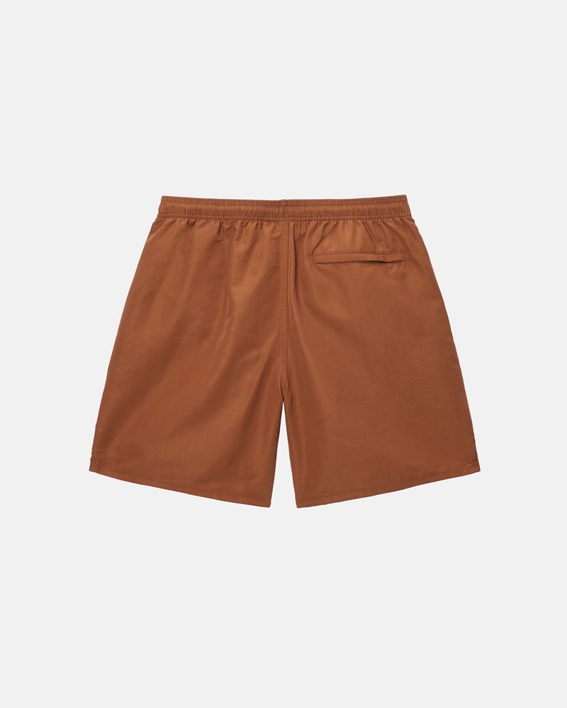 Calças Stussy WATER SHORT BIG BASIC Cafes | 70291-WURB