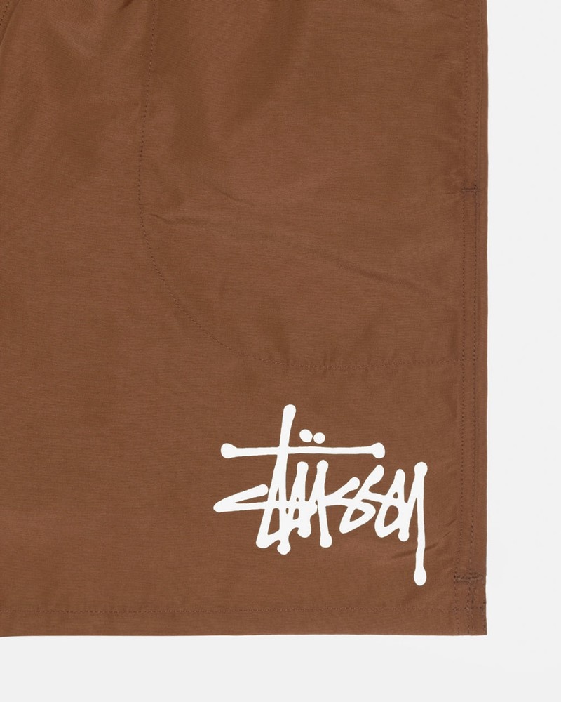 Calças Stussy WATER SHORT BIG BASIC Cafes | 70291-WURB