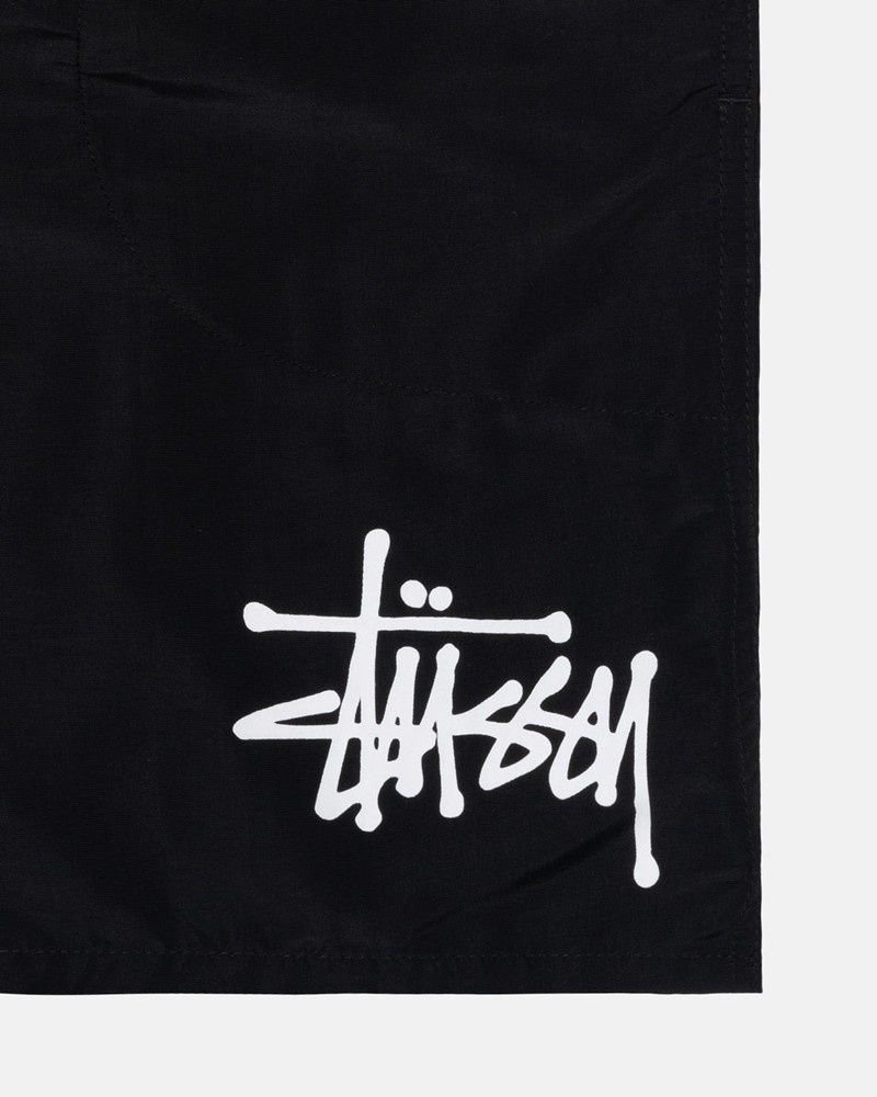 Calças Stussy WATER SHORT BIG BASIC Pretas | 76493-KBNH