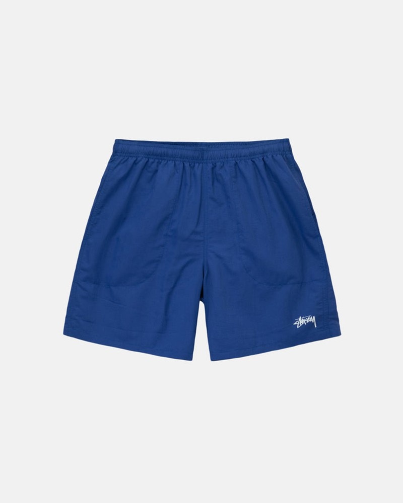 Calças Stussy WATER SHORT STOCK Azuis Escuro | 96213-NWKS