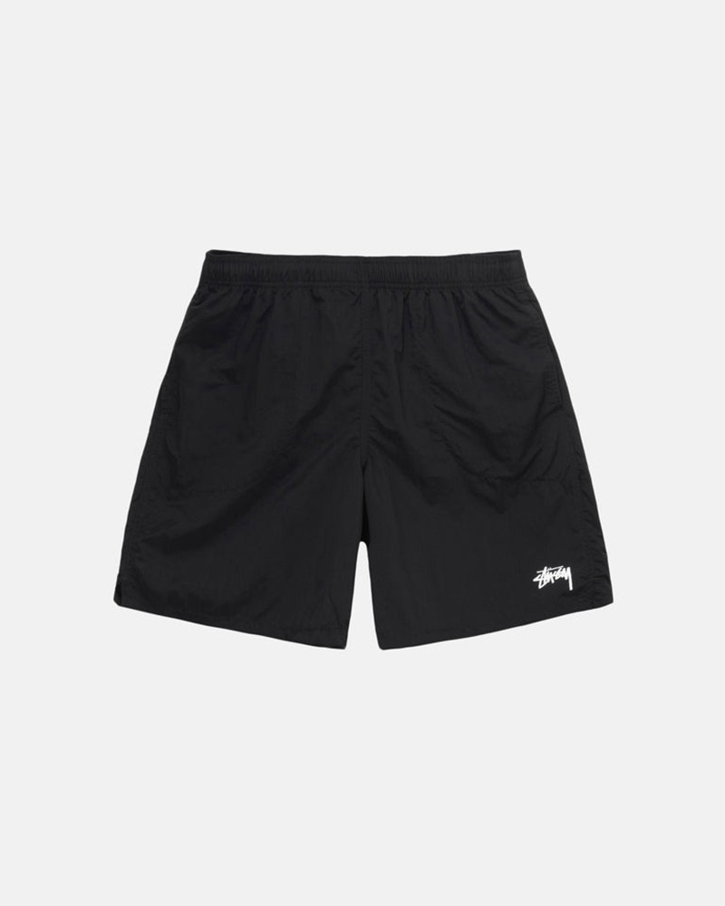 Calças Stussy WATER SHORT STOCK Pretas | 69124-CJBQ