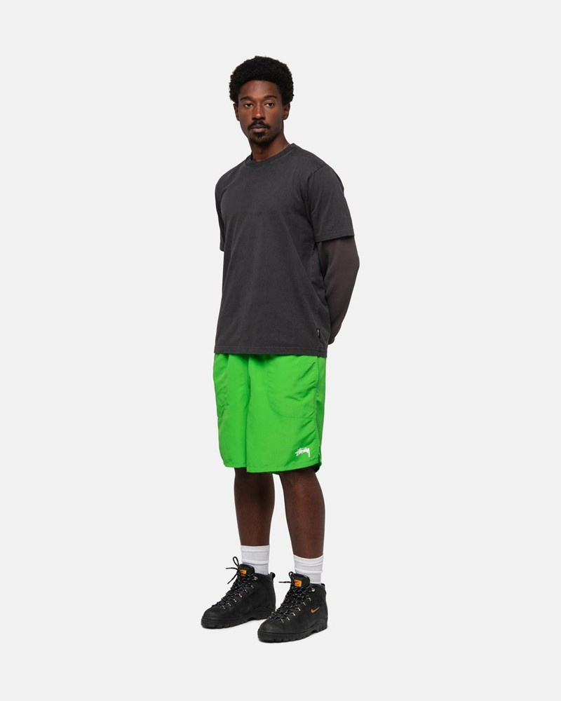 Calças Stussy WATER SHORT STOCK Verdes | 82650-ULVM