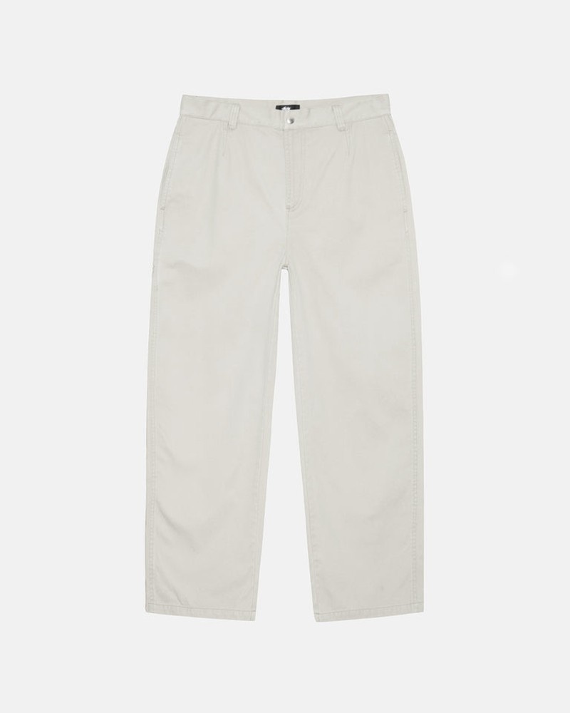 Calças Stussy WORKGEAR TROUSER TWILL Branco | 49276-PNXD