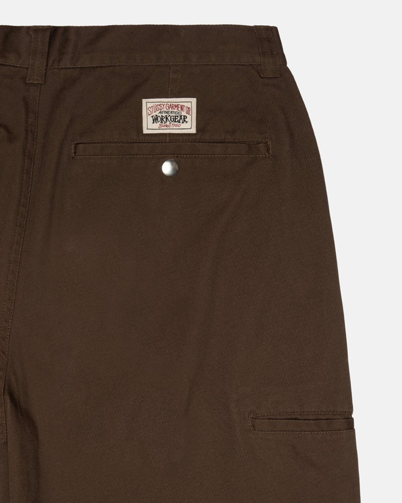 Calças Stussy WORKGEAR TROUSER TWILL Marrom | 68152-RIFT