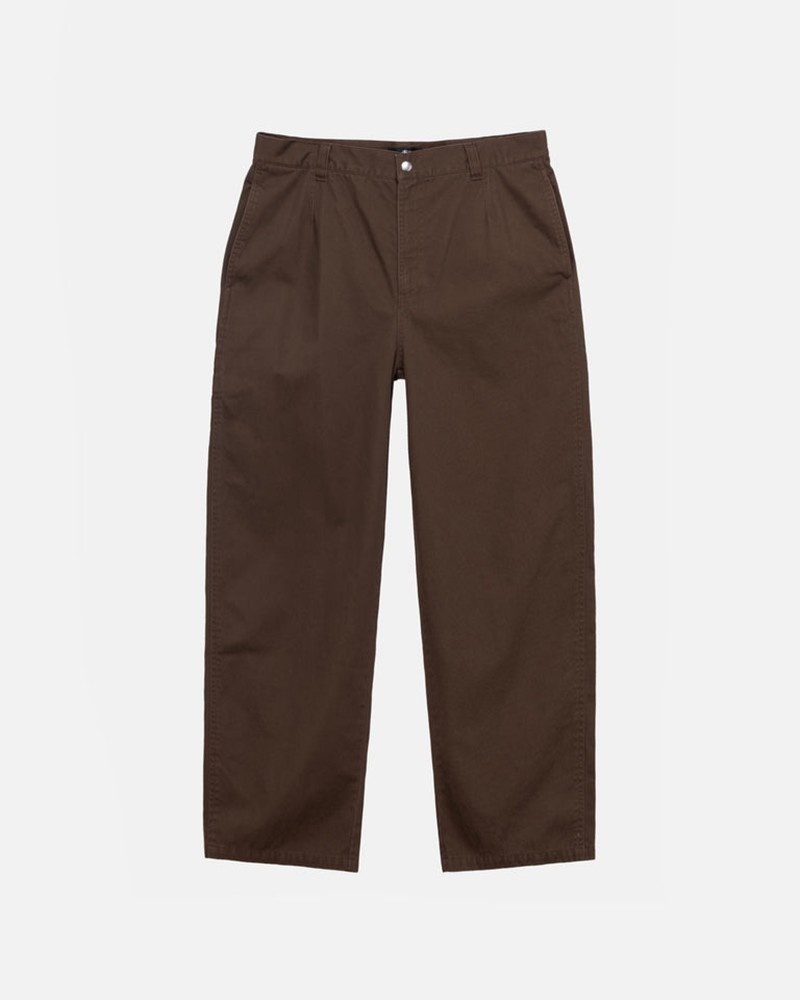 Calças Stussy WORKGEAR TROUSER TWILL Marrom | 68152-RIFT