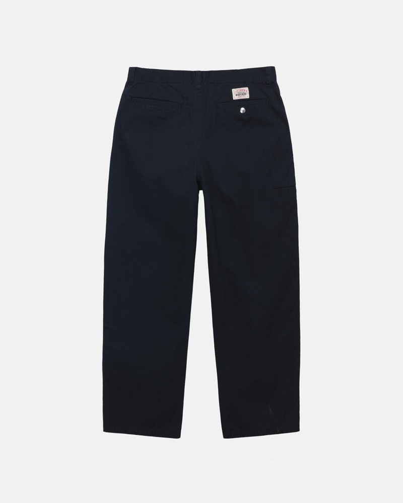 Calças Stussy WORKGEAR TROUSER TWILL Pretas | 98471-PESV