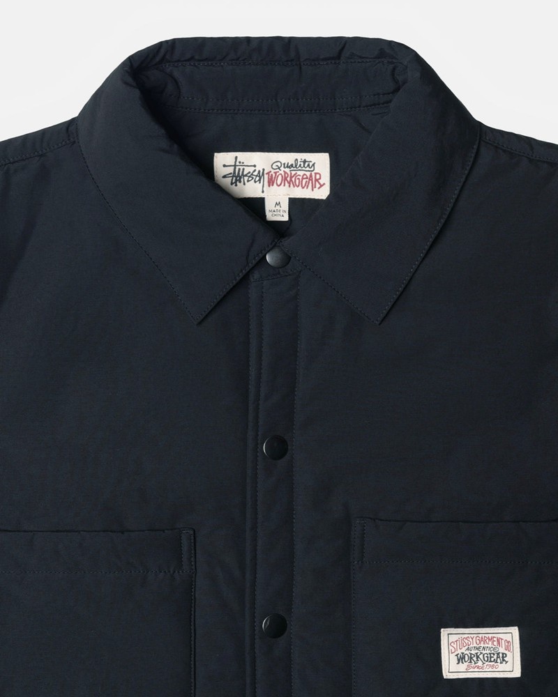 Camisas Stussy PADDED TECH OVER Pretas | 72485-HISP