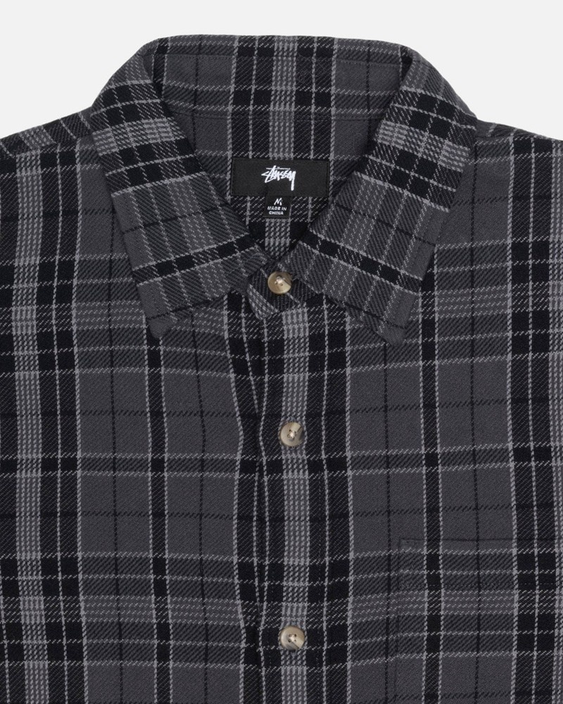 Camisas Stussy STONES PLAID Pretas | 13827-DJCH