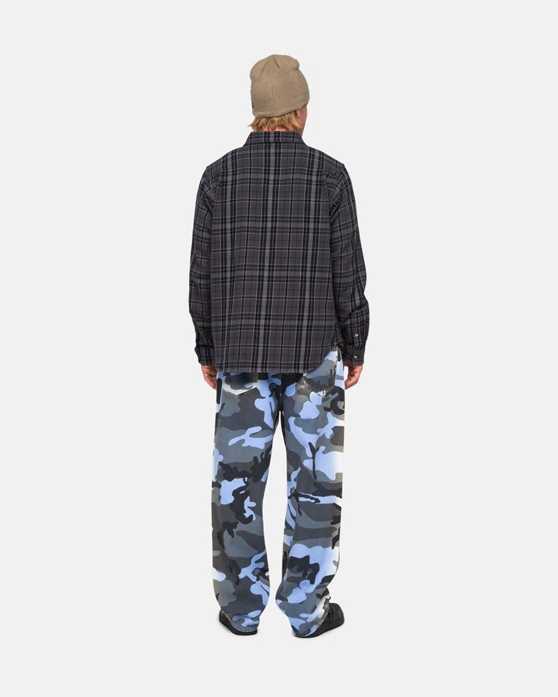 Camisas Stussy STONES PLAID Pretas | 13827-DJCH