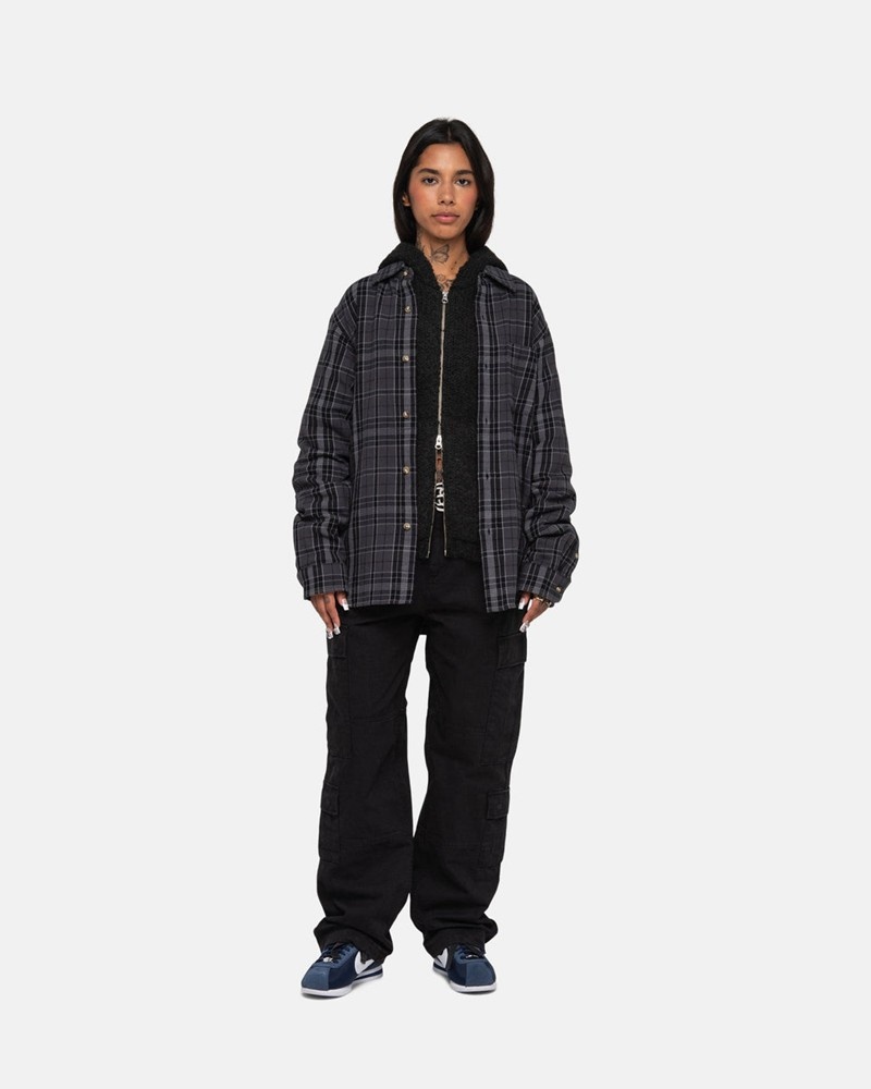 Camisas Stussy STONES PLAID Pretas | 13827-DJCH