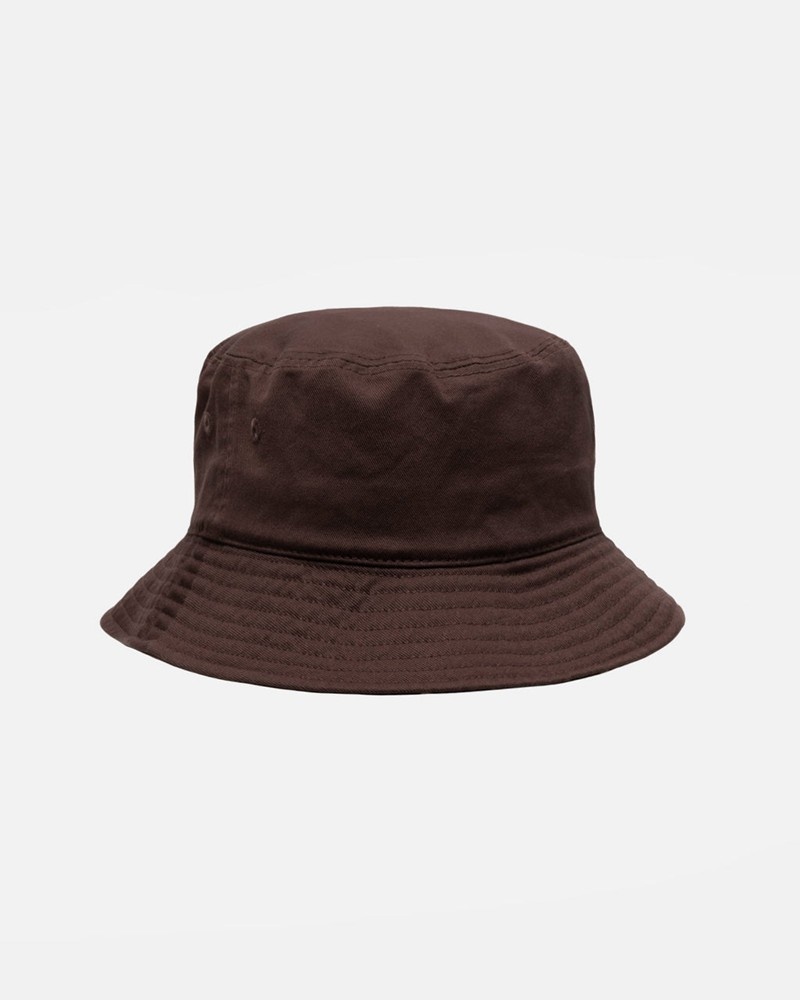 Chapéu Stussy BUCKET HAT BIG STOCK Chocolate | 95017-WQMY