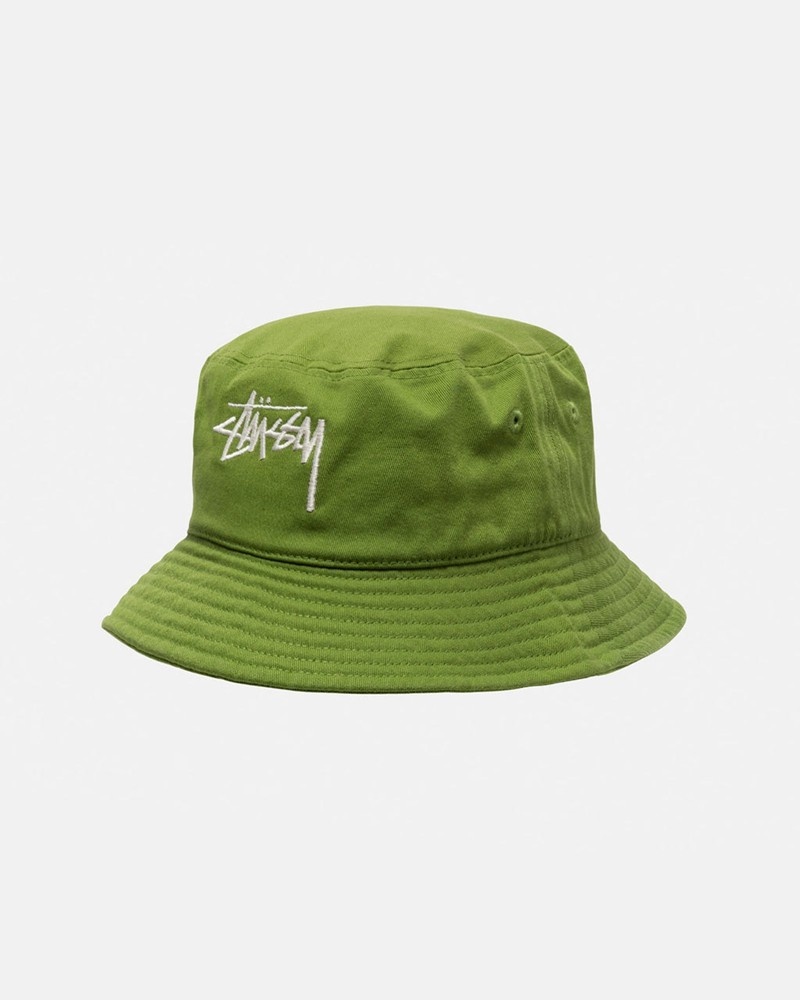 Chapéu Stussy BUCKET HAT BIG STOCK Verdes | 64029-CDUJ