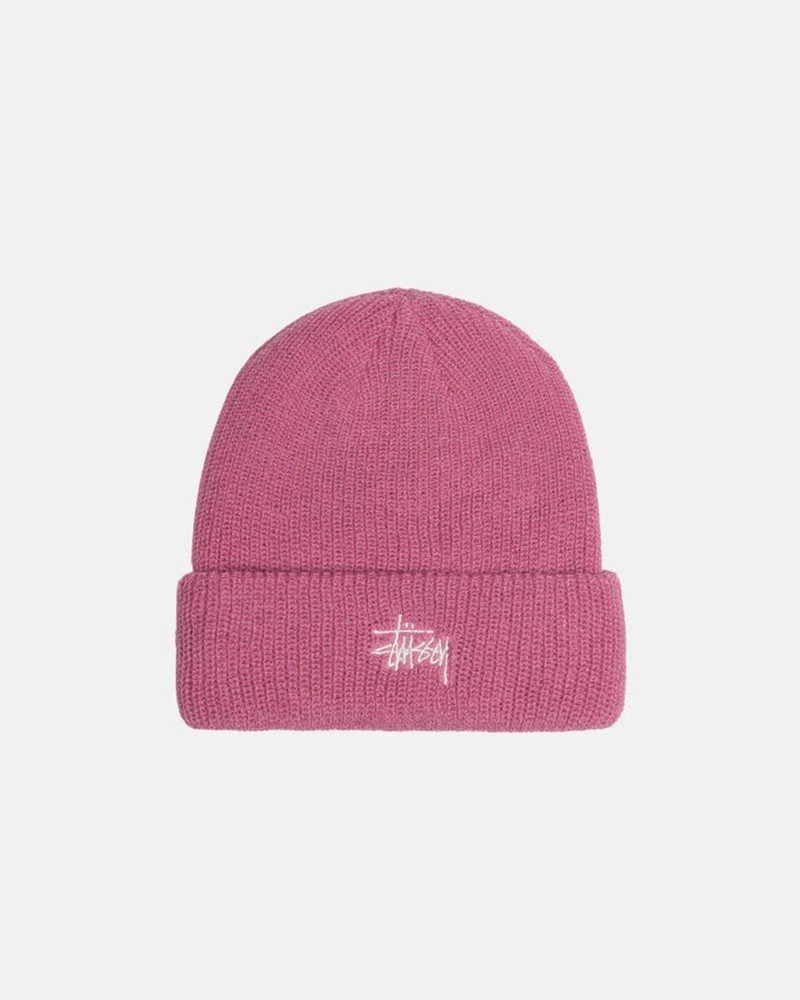 Chapéu Stussy CUFF BEANIE BASIC Rosa | 73954-FWTJ