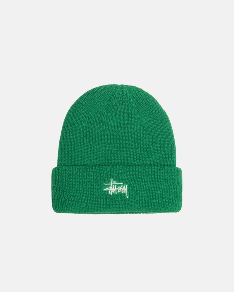 Chapéu Stussy CUFF BEANIE BASIC Verdes | 47693-WTZU