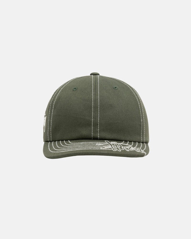 Chapéu Stussy LOW PRO BASIC STITCH STRAPBACK Verde Oliva | 36924-MHKC