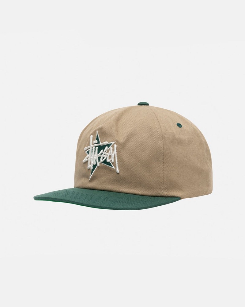 Chapéu Stussy MID-DEPTH BASIC STAR STRAPBACK Caqui | 21356-UKIO