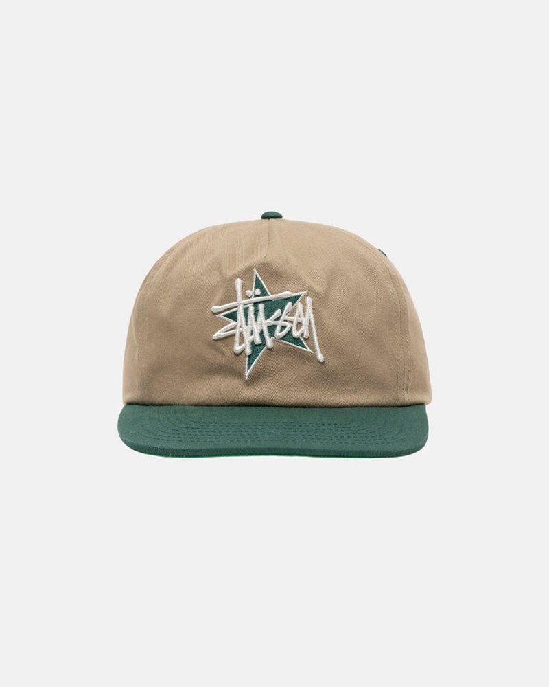 Chapéu Stussy MID-DEPTH BASIC STAR STRAPBACK Caqui | 21356-UKIO